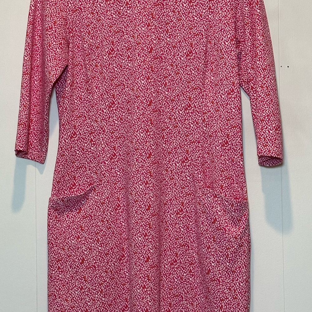 J. McLaughlin Catalina Cloth Pink 3/4 sleeve Dress Medium - Picture 4 of 8